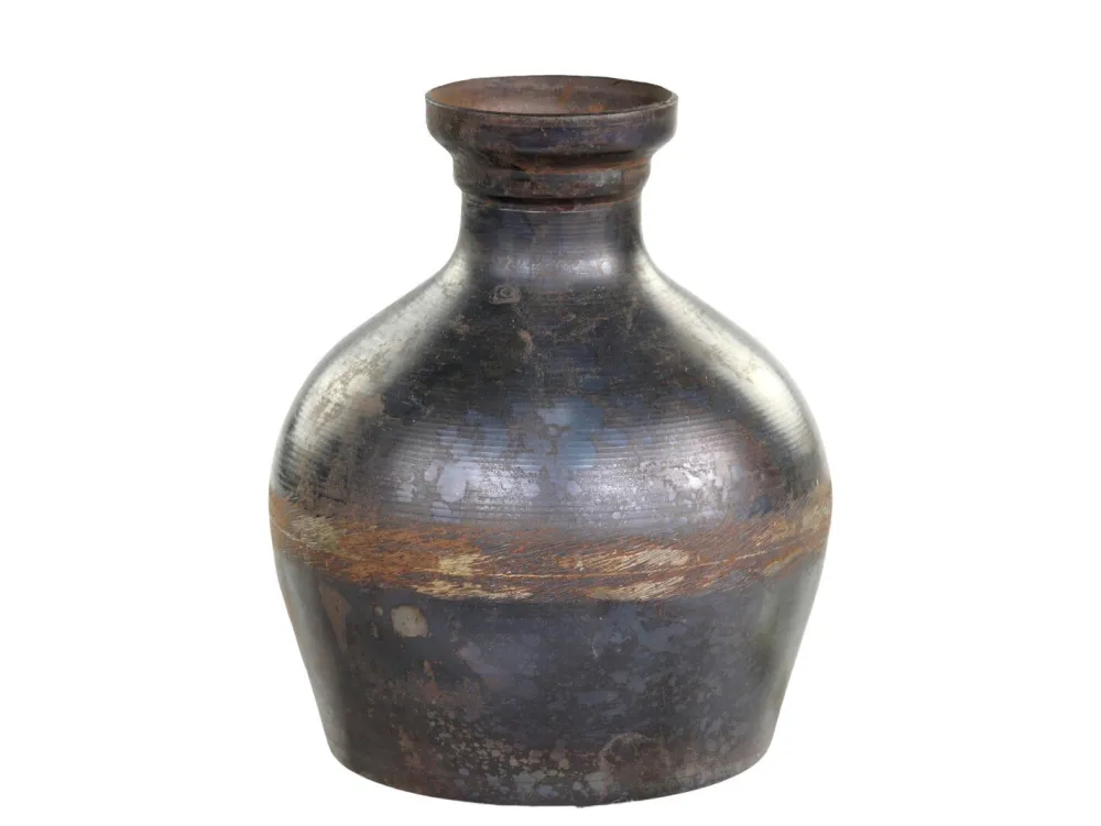 Discount Chic Antique Vase aus Eisen, schwarz