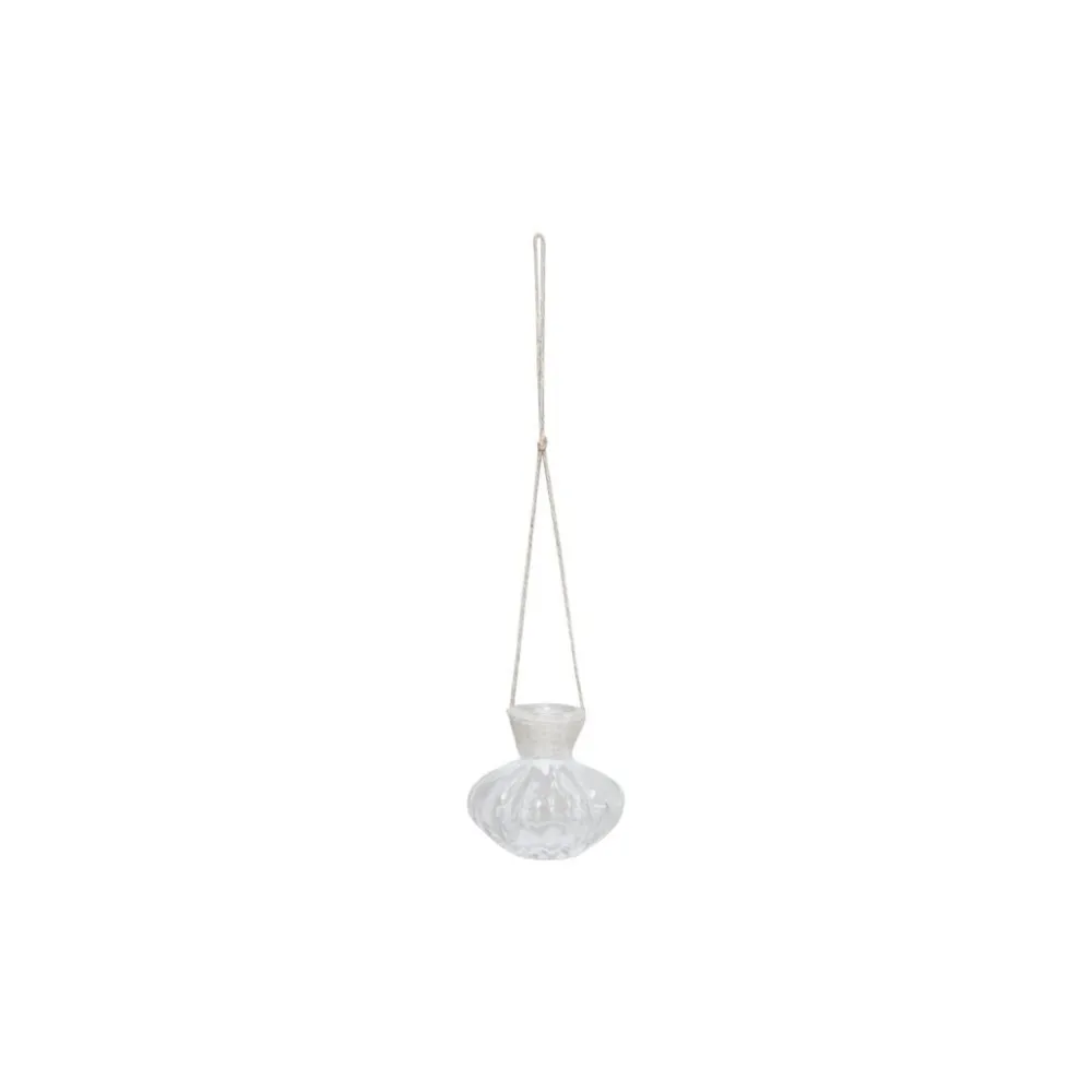 Outlet Chic Antique Vase aus Glas zum Aufhängen