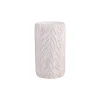 Outlet Chic Antique Vase aus Zement mit Blattmuster