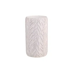 Outlet Chic Antique Vase aus Zement mit Blattmuster