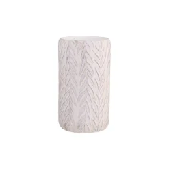 Outlet Chic Antique Vase aus Zement mit Blattmuster