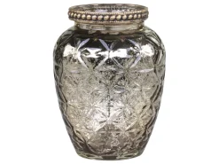Outlet Chic Antique Vase mit Perlenkante und Schliff