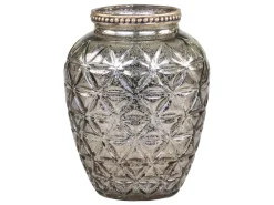 Outlet Chic Antique Vase mit Perlenkante und Schliff