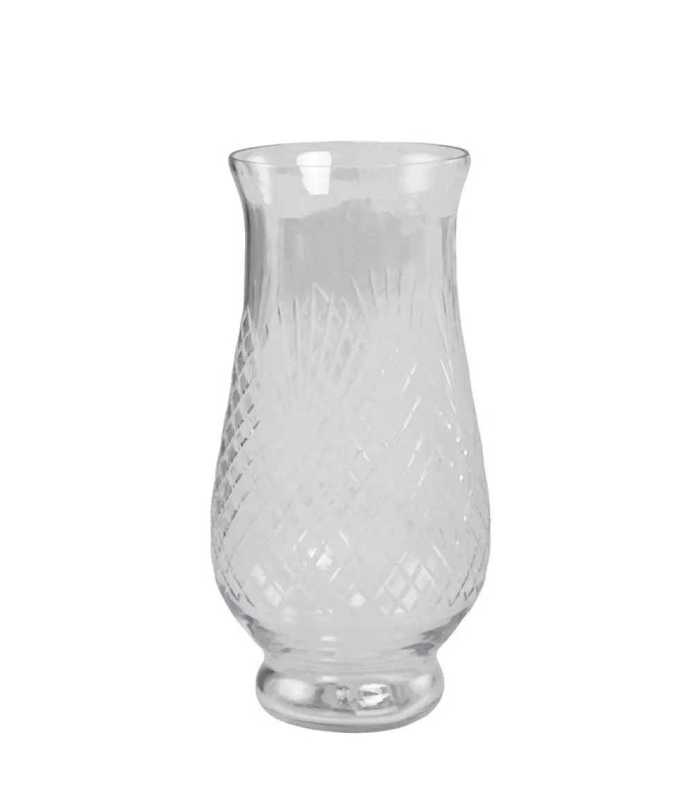 Best Chic Antique Vase mit Schliff hoch