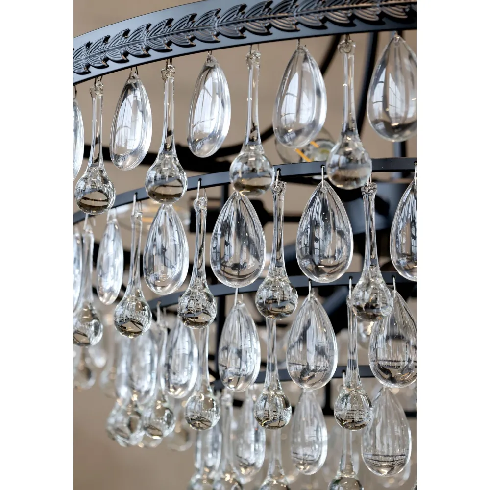 Outlet Chic Antique Versailles Kronleuchter mit tropfenformigen Glasprismen