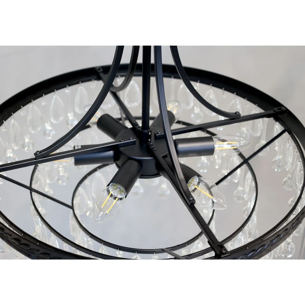 Outlet Chic Antique Versailles Kronleuchter mit tropfenformigen Glasprismen