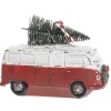 Hot Chic Antique Vintage Bus mit Weihnachtsbaum und LED
