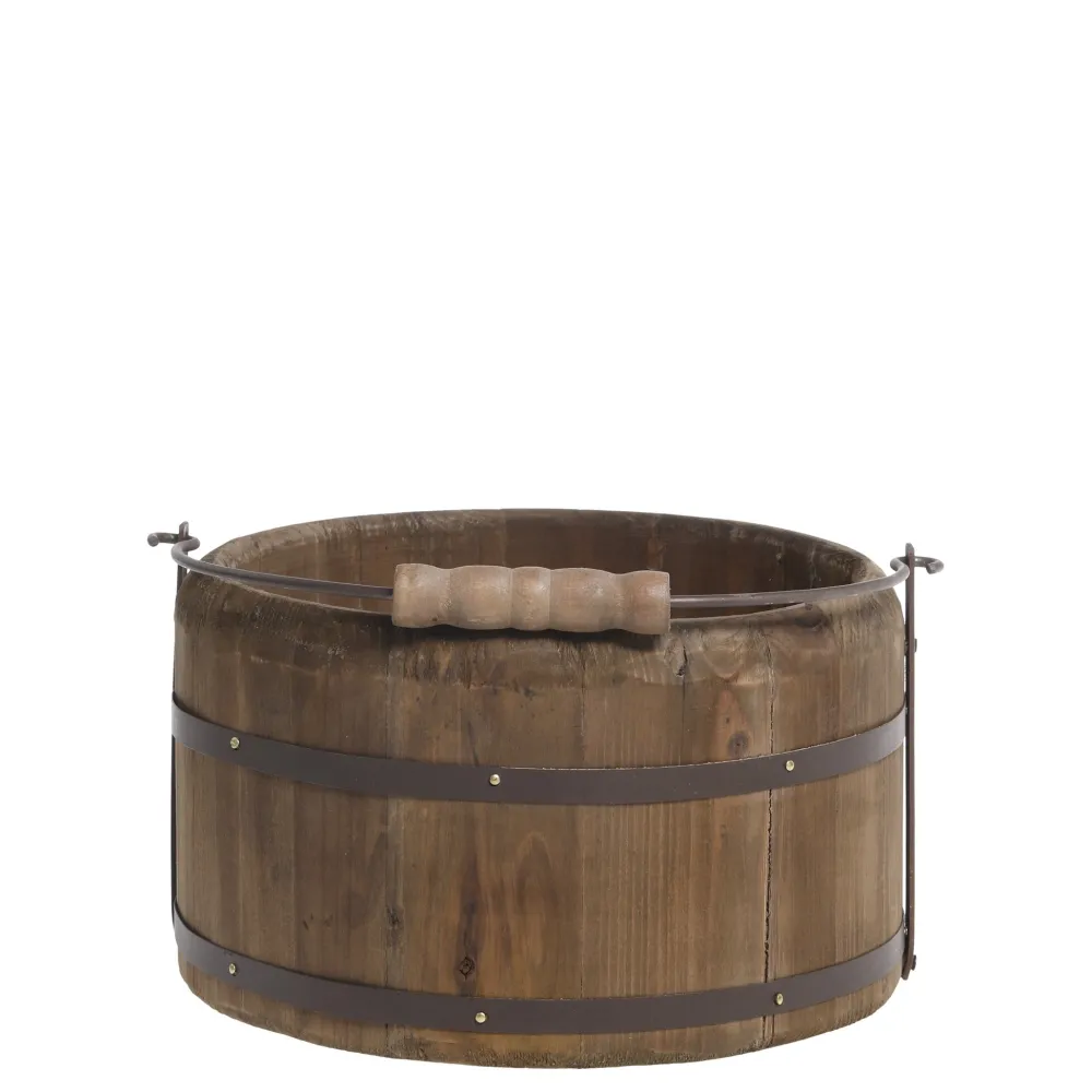 Online Chic Antique Vintage Eimer aus Holz mit Griff