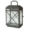 Chic Antique Vintage Laterne mit Eisenkreuz