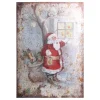Hot Chic Antique Vintage Schild mit Weihnachtsmann