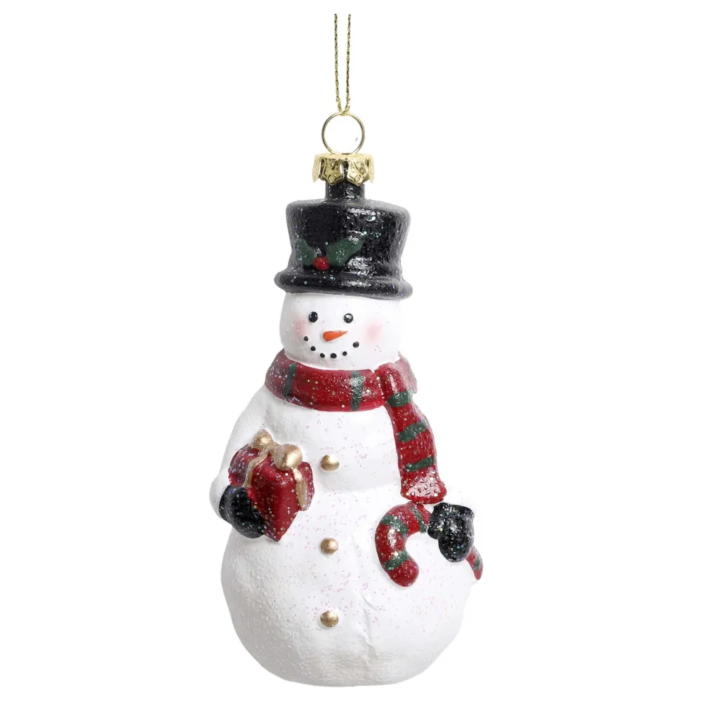 Discount Chic Antique Vintage Schneemann Figur zum Aufhängen