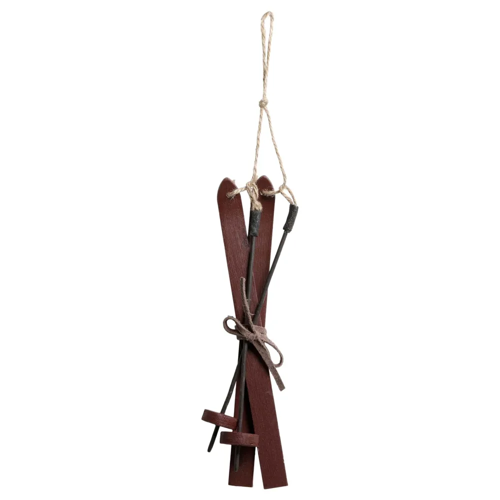 Clearance Chic Antique Vintage Ski zum Aufhängen
