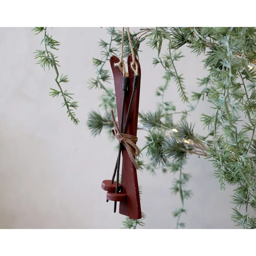 Clearance Chic Antique Vintage Ski zum Aufhängen