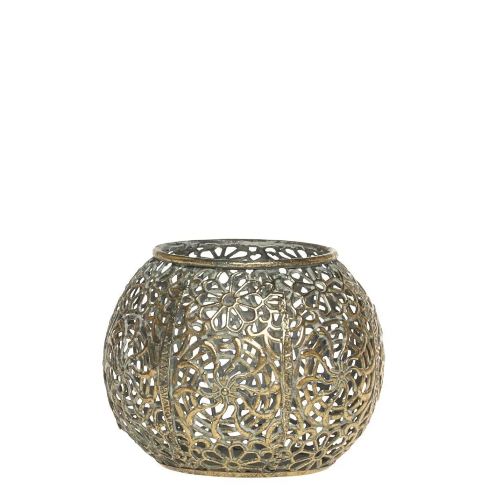 Outlet Chic Antique Vire Eisen Teelichthalter mit Muster