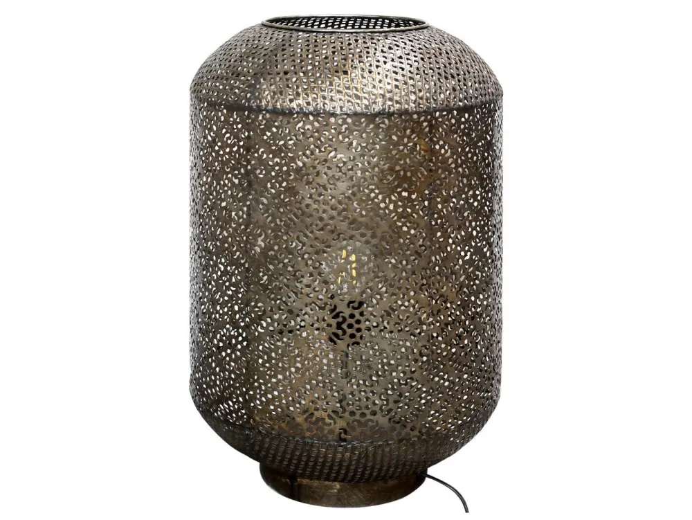 Outlet Chic Antique Vire Tischlampe mit Muster