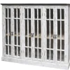 Online Chic Antique Vitrine mit 6 Türen und schwarzem Top
