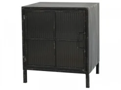 Chic Antique Vitrinenschrank mit gerillten Glastüren