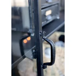 Outlet Chic Antique Vitrinenschrank mit 3 Türen und Regalen