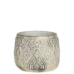 Outlet Chic Antique Vittel Blumentopf mit Gold Muster