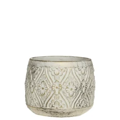 Outlet Chic Antique Vittel Blumentopf mit Gold Muster