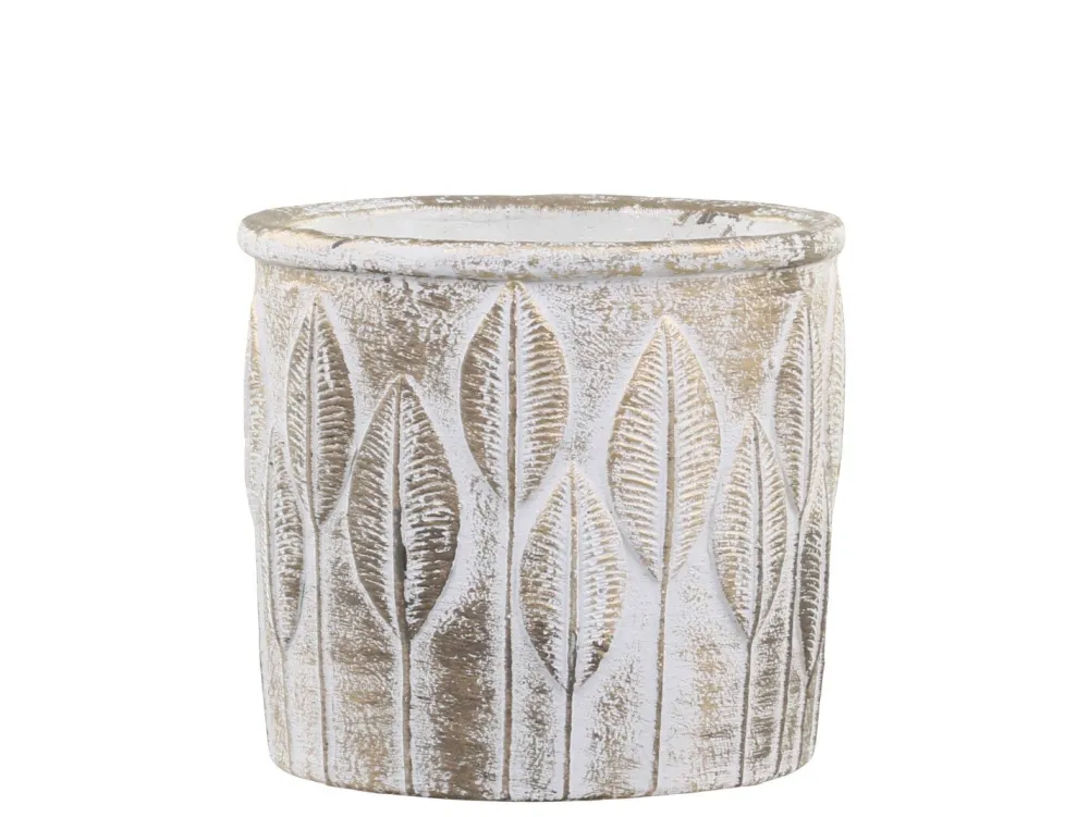 Chic Antique Vittel Blumentopf mit Goldmuster