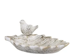 Discount Chic Antique Vittel Vogelbad mit Goldmuster