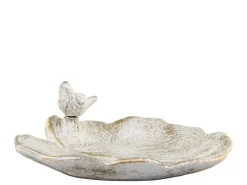 Discount Chic Antique Vittel Vogelbad mit Goldmuster