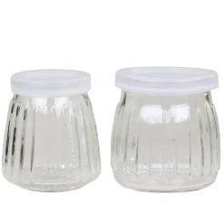 Clearance Chic Antique Vorratsgläser mit Rillen 2er