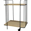 Outlet Chic Antique Wagen mit 2 geflochten Ablagen