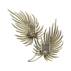 Best Chic Antique Wand Teelichthalter in Blattform