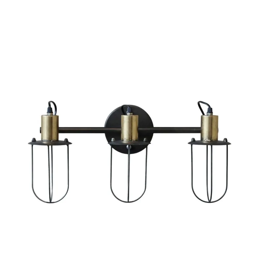 Sale Chic Antique Wandlampe Factory mit drei Fassungen