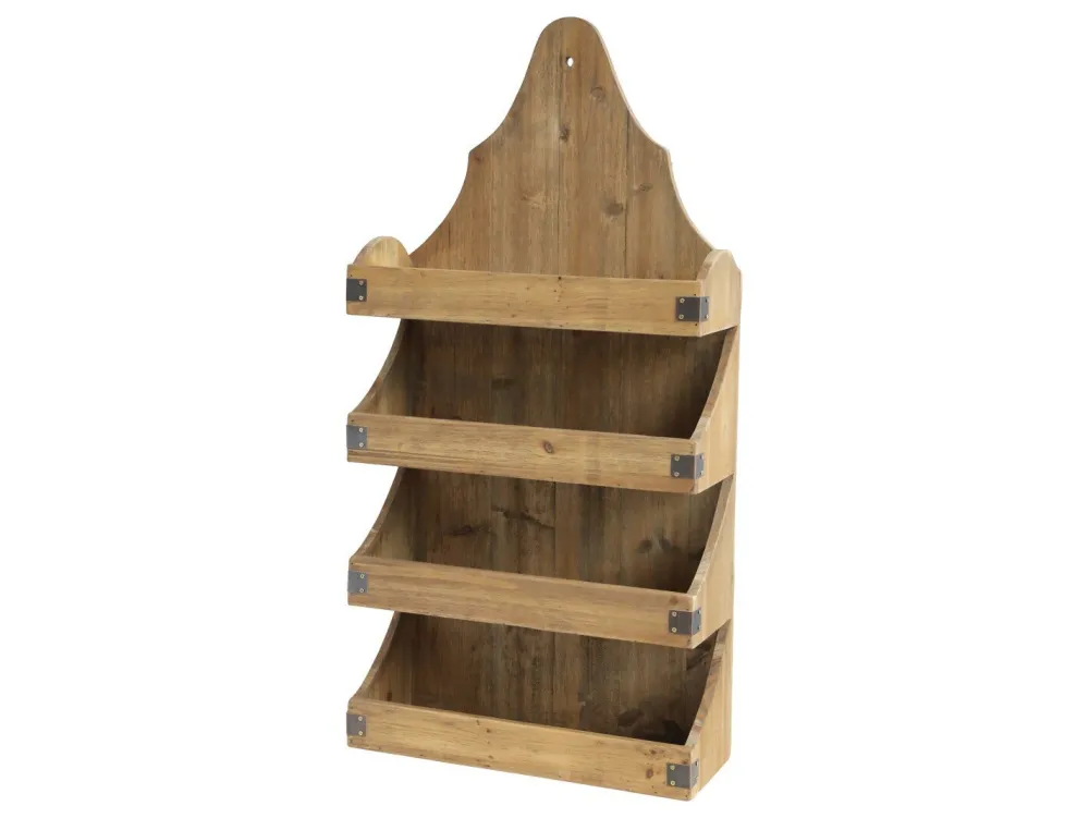 Outlet Chic Antique Wandregal mit 4 Ablagen
