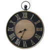 Outlet Chic Antique Wanduhr antik schwarz, messingfarben