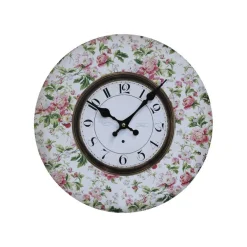 Discount Chic Antique Wanduhr Flower Power