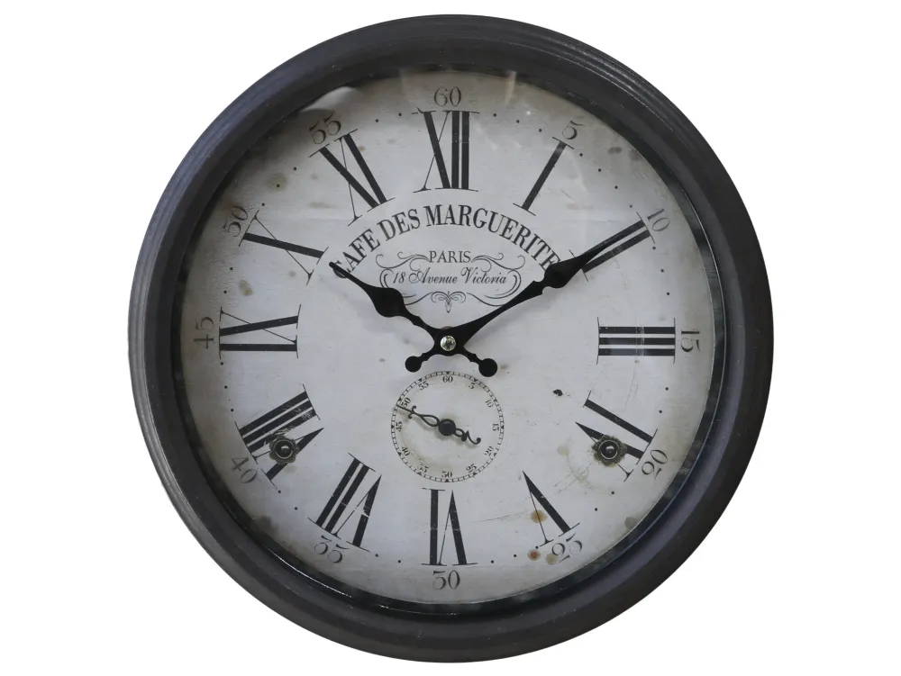 Discount Chic Antique Wanduhr mit römischen Zahlen