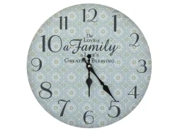 Hot Chic Antique Wanduhr mit Muster und Spruch