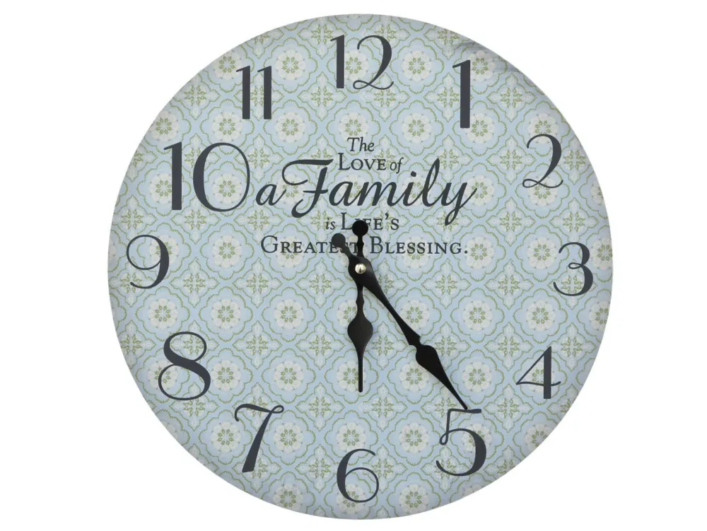 Hot Chic Antique Wanduhr mit Muster und Spruch