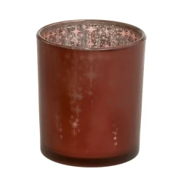 Chic Antique Weihnachtlicher Roter Teelichthalter mit Muster