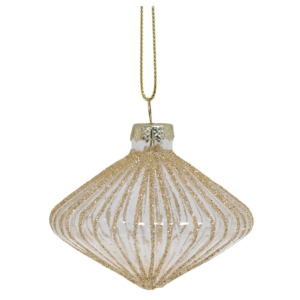 New Chic Antique Weihnachtskugel Diamantform aus Glas