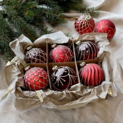 Online Chic Antique Weihnachtskugeln in einer Schachtel 6er-Set