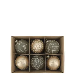 Online Chic Antique Weihnachtskugeln in einer Schachtel 6er-Set