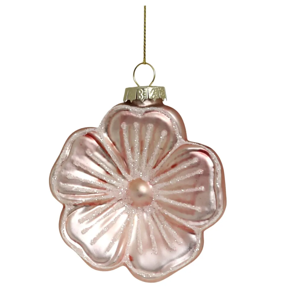 Online Chic Antique Weihnachtskugel Rosa Blume