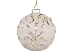 Sale Chic Antique Weihnachtskugel mit Goldmuster Vrilles