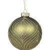 New Chic Antique Weihnachtskugel Blatt mit Goldmuster