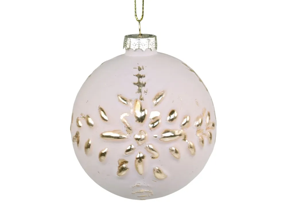 New Chic Antique Weihnachtskugel mit Goldmuster Fleur
