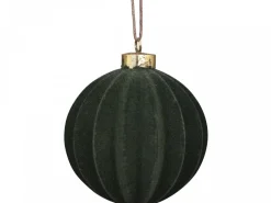 New Chic Antique Weihnachtskugel Velours in Fächerstruktur