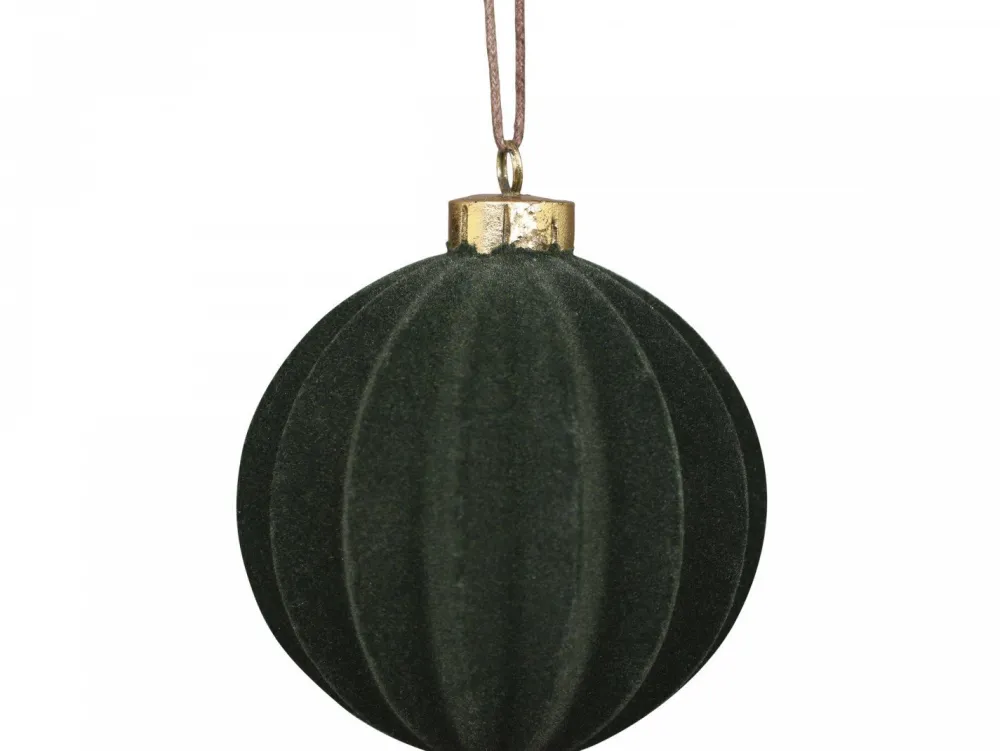New Chic Antique Weihnachtskugel Velours in Fächerstruktur