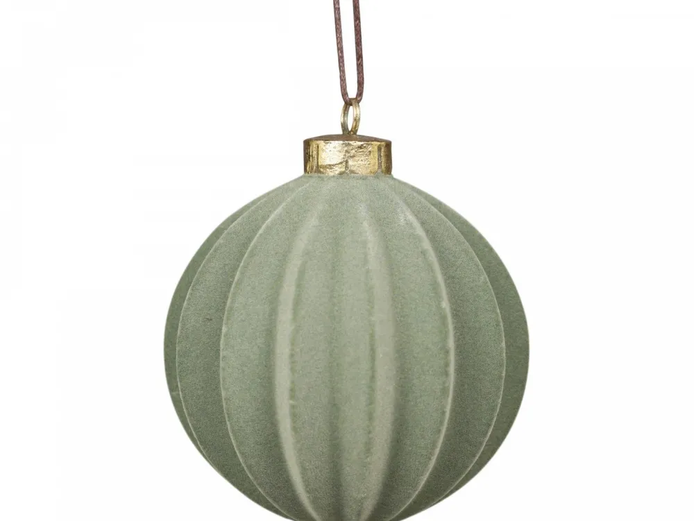 New Chic Antique Weihnachtskugel Velours in Fächerstruktur