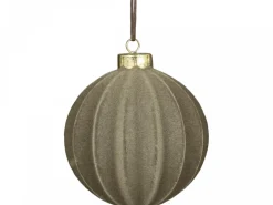 New Chic Antique Weihnachtskugel Velours in Fächerstruktur