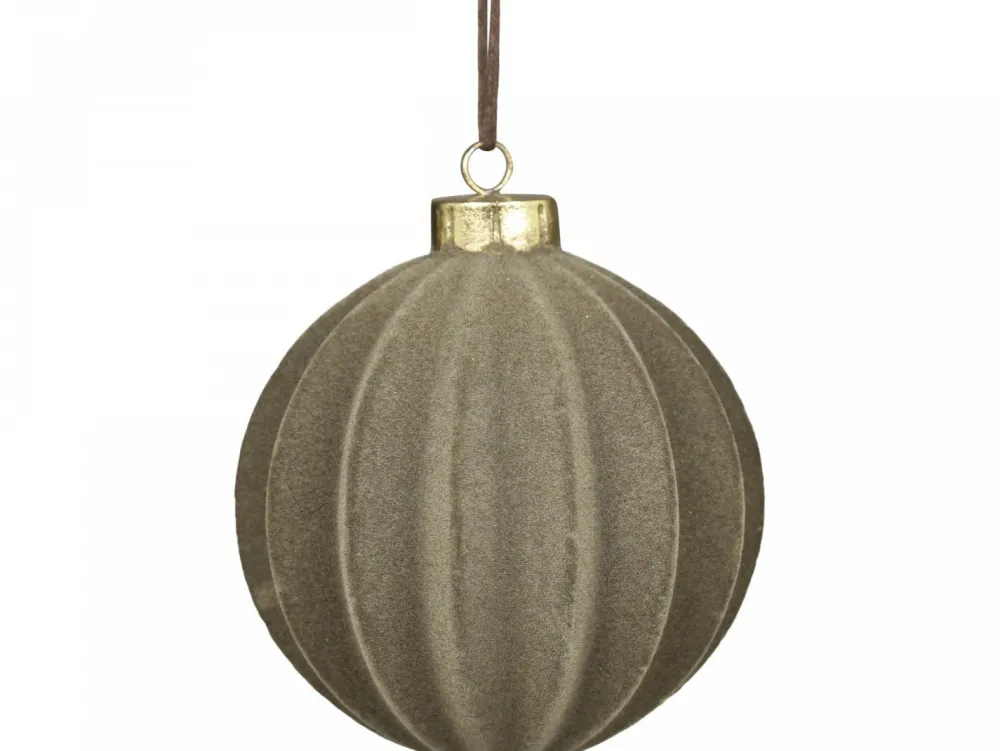 New Chic Antique Weihnachtskugel Velours in Fächerstruktur